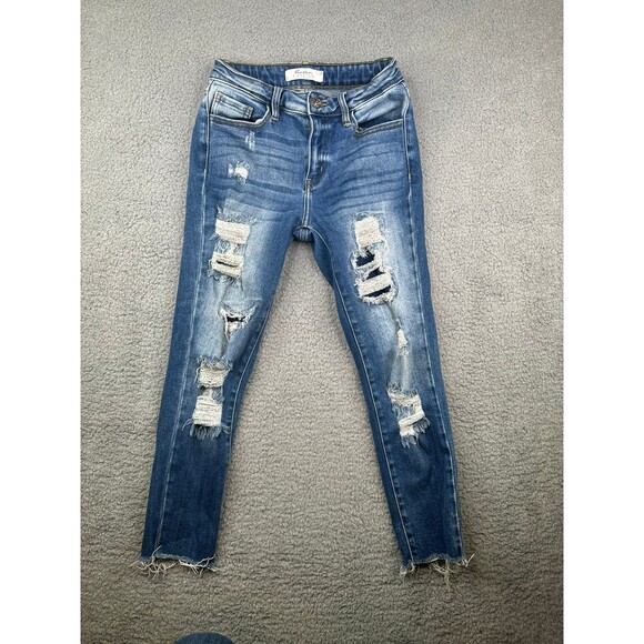 Kancan Signature Buckle exclusive cropped Jeans Sz 26 - Picture 1 of 10